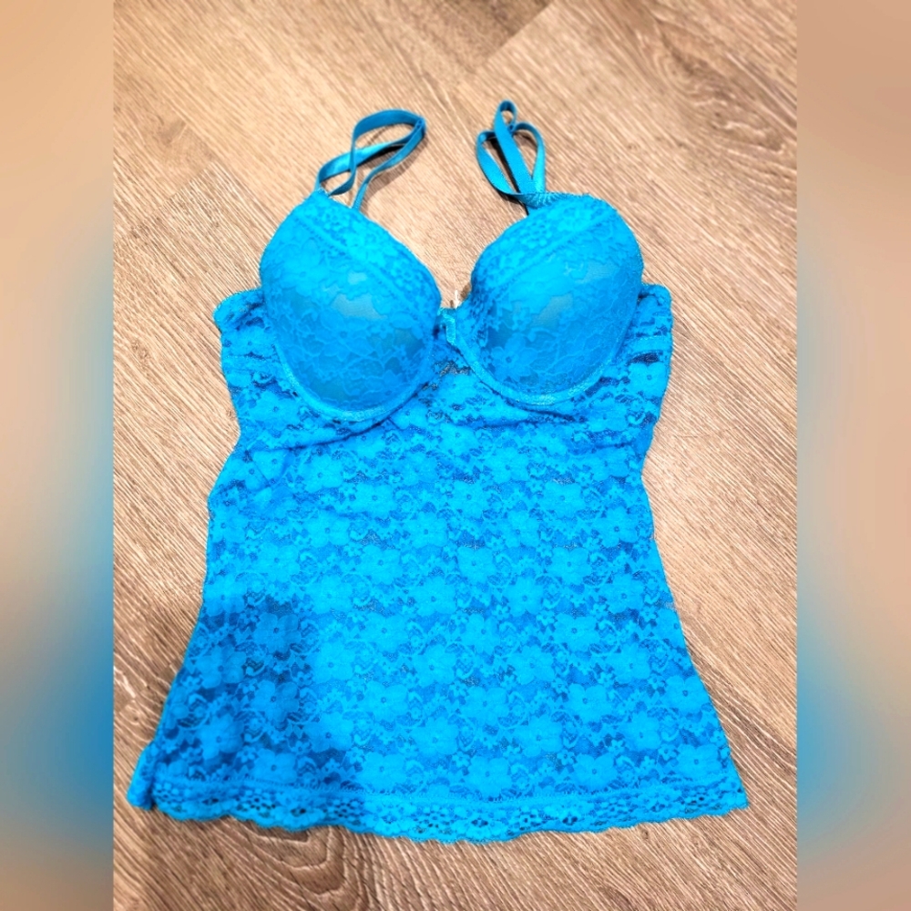 Blue Lace lingerie top